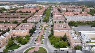 Flying over Tres Cantos (Spain). “Tres cantos desde el aire\