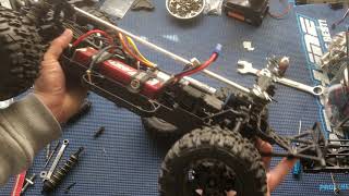 Tekno SCT410.3 Monster Truck, Proline 2.8 Tires - DIY Chassis Brace Using 1/4 Inch Aluminum Tube