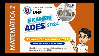 Solucionario Admisión UNP ADES 2024 Matemática 2