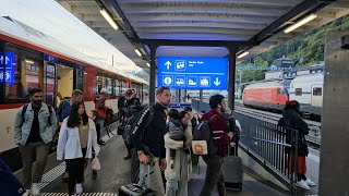 Switzerland train ride: Grindelwald Stn to Interlaken via Zweilutschinen & Lauterbrunnen (4K UHD)