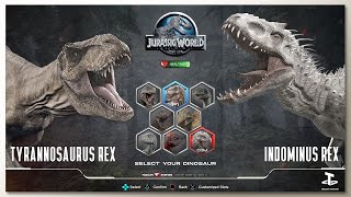 T-Rex vs Indominus Rex with Healthbars