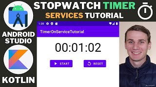 StopWatch Timer on Service Android Studio Kotlin Tutorial