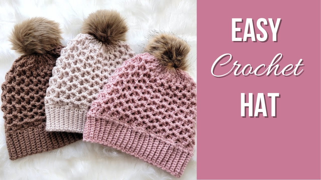 Easy Crochet Hat Pattern Youtube