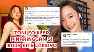 TONI FOWLER NAGALIT AT PINARINGGAN SI MARY LITE LAMAYO!!!