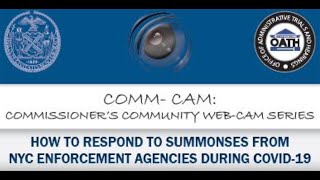 "NYC Office of Administrative Trials and Hearings (OATH) Community Service” Panel Discussion