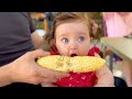 Julie eats Daddy's Corn