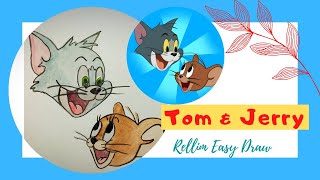 Easy draw Tom and Jerry. draw cat. draw mouse. #tomandjerry #tom #jerry #cat #mouse #draw
