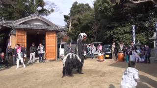 平成27年 南あわじ市神代八幡神社春祭り　獅子舞　黒道