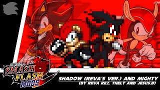 SSF2 Mods Showcase: Shadow (Reva's ver.) and Mighty (by @I_Laughed/@Thelt122 and​⁠ @jesusb99520)