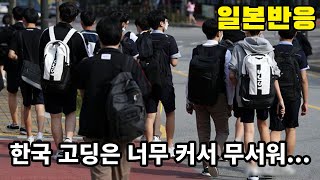 한국 고등학생의 큰 키에 놀라는 일본인들 - 일본반응