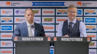 "Två bra hockeylag med fart" - Presskonferensen efter Örebro vs Rögle
