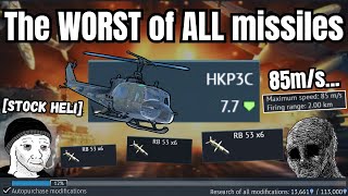 The WORST of the WORST Missiles in Game! [STOCK Heli💀] | You won't believe this EXIST!😭💥