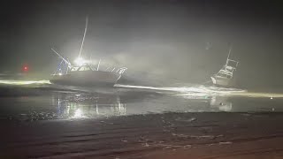 Five people rescued after two fish boats grounded at Cape Hatteras National Seashore