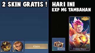 LOGIN HARI INI ! AMBIL 2 SKIN GRATIS ! EXP M6 TAMBAHAN UNTUK DAPETIN PRIME CLAUDE \u0026 EFEK TRAIL