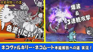 【The Battle Cats】New combo. Cat Valkyrie \u0026 Awakened Cat Moot. \