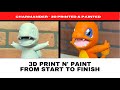 Painting 3D Printed Charmander Pokemon | Anycubic Photon SLA Resin  | 3D Print n' Paint |