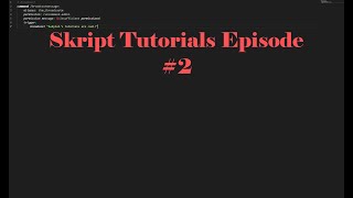 Advanced Commands & Message Types | Skript Tutorial #2