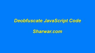 How to deobfuscate javascript code