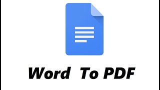 How To Convert Word To PDF Using Google Docs | Free Converter