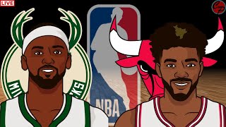 Chicago Bulls vs Milwaukee Bucks NBA Basketball Live Game Cast \u0026 Audio