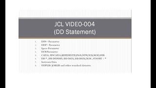 JCL | Job Control Language | 04 | DD Statement