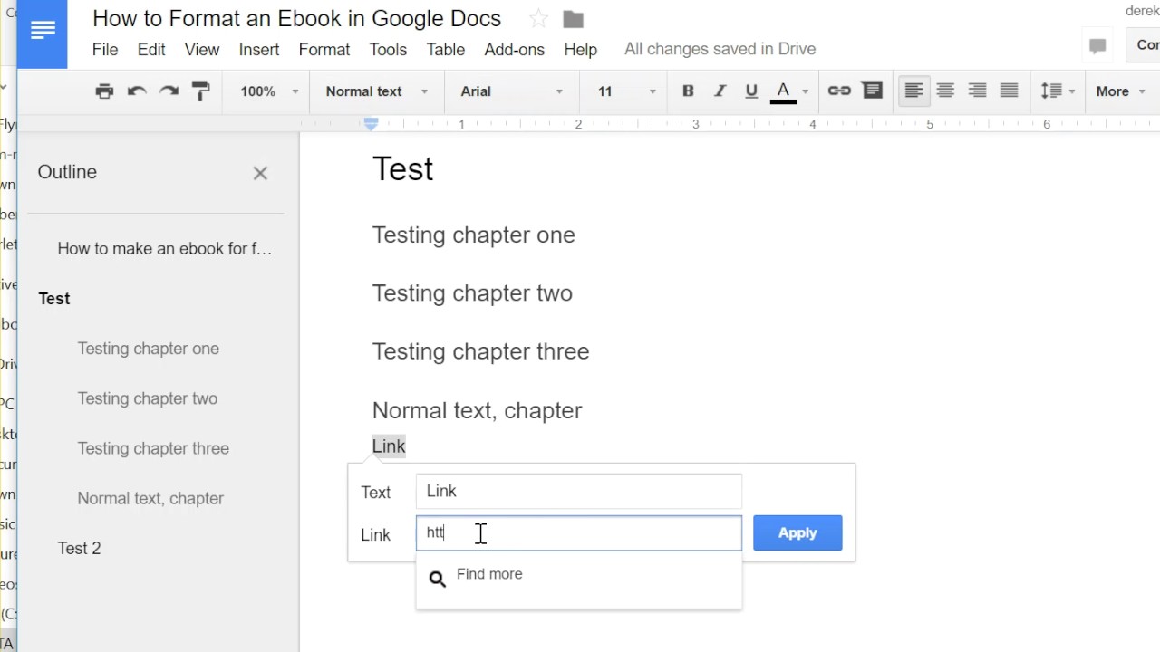 How To Write And Publish An Ebook With Google Docs (outline Feature ...