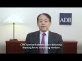 message by adb president masatsugu asakawa for the partnership report 2020