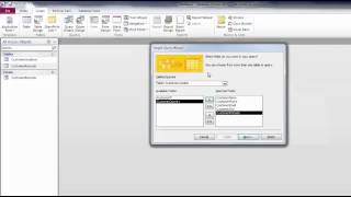 Create Query in Microsoft Access using Query Wizard