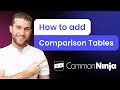 How to add Comparison Tables to your website