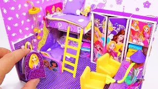 DIY Miniature Rapunzel Dollhouse: miniature backpack, school supplies, and more