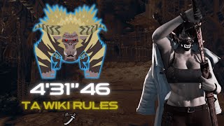 MHWIB | 4’31”46 | Mew are Number One/Tempered Furious Rajang Longsword Solo | TA Wiki Rules