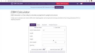 CBM Calculator - Single Container Calculation for multiple products for subscribed users