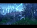 Sounds of Rain and Thunder in Mystical Forest with Gentle Stream ⛈️ for Sleep, Studying, Relaxation