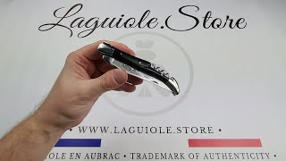 Laguiole Corkscrew Knife with Awl \u0026 Pressed Horn Handle