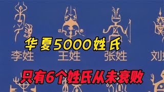 中国5000多个姓氏中，只有这6个姓氏从未衰落，这其中有你吗？