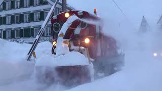 Schneeräumung Appenzeller Bahn Winter 2019