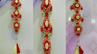 Old Bangles Toran Making!Amazing wall Hanging with waste Bangles! Bangles and Woolen Craft!