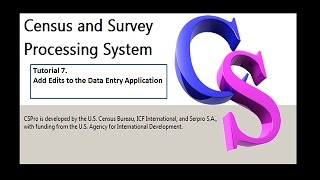 CSPro: Add Edits to the Data Entry Application