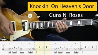 Knockin' On Heaven's Door - Guns N' Roses - Instrumental Guitar Cover + TAB