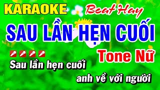 Karaoke Sau Lần Hẹn Cuối Tone Nữ (Beat Hay) Nhạc Sống  | Hoài Phong Organ