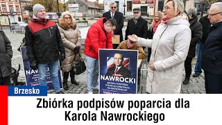 Brzesko. Zbiórka podpisów poparcia dla Karola Nawrockiego #prezydent #nawrocki #wybory