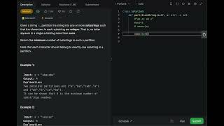 Leetcode 2405. Optimal Partition of String, Medium, Python