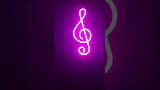 Musical Note Neon Sign Light (Pink)