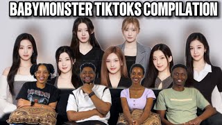 Our Reaction To BABYMONSTER TIKTOKS COMPILATION.