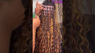 KNOTLESS GODDESS BRAIDS USING HUMAN HAIR by @QueenssLoungeQL  #bohoboxbraids  #youtubeshorts #fyp