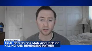 Woman at son's murder trial recalls finding husband's decapitated body
