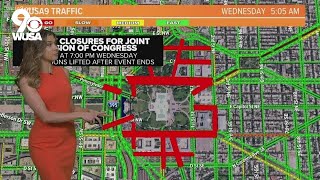 Road closures and restrictions in place ahead of Biden's congressional address