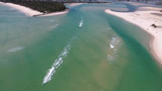 Noosa Jet Ski Hire on the bar. Saturday October 8, 2016.