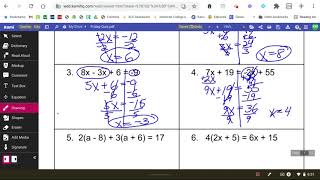 Equation Quiz Corrections