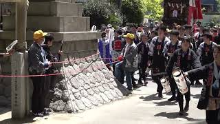 旧常滑地区祭礼2023（日）常石神社宮入　瀬木字 世楽車